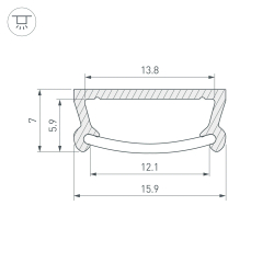 Профиль TM-2000 (CT) ANOD (Arlight, Алюминий) 017796