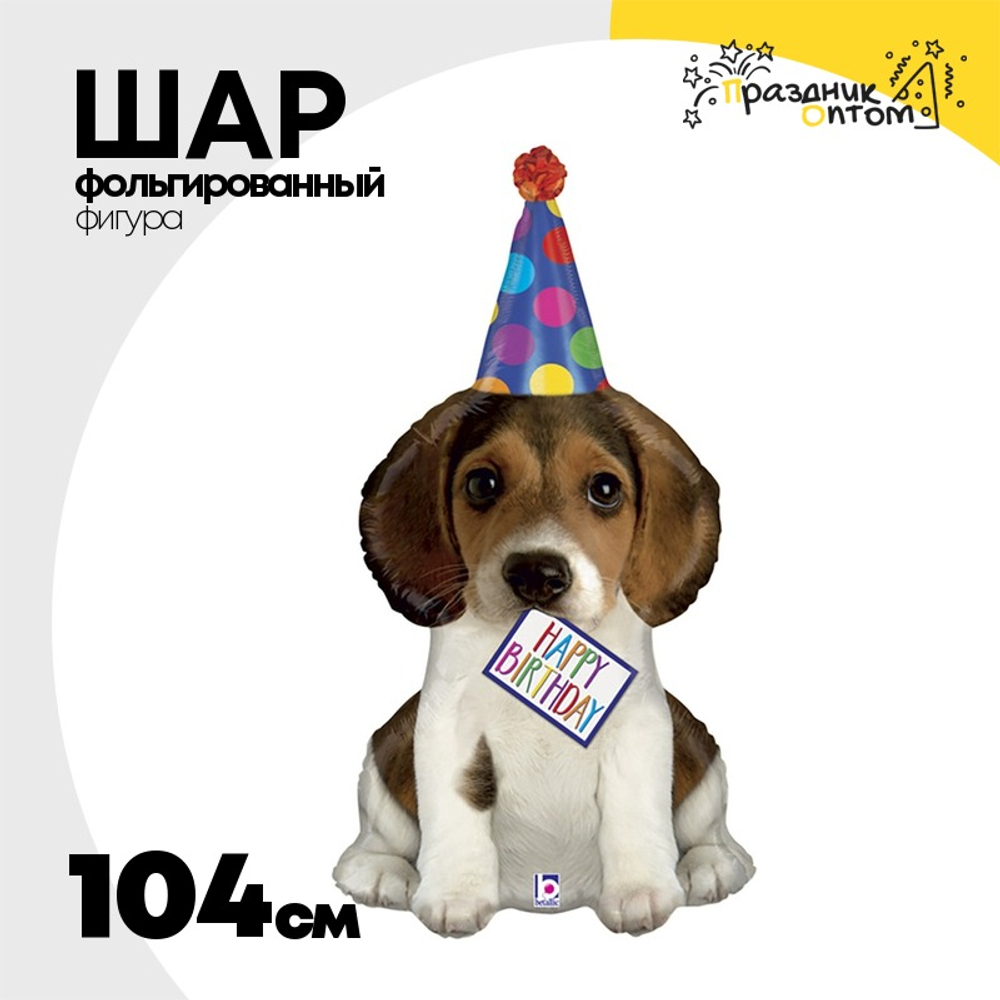 Шар Фольгированный Щенок в колпаке (Ассорти)