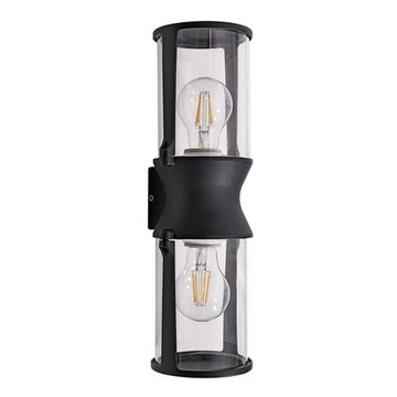 Уличный настенный светильник 2*Е27 A8306AL-2BK чёрный Minchir Arte Lamp