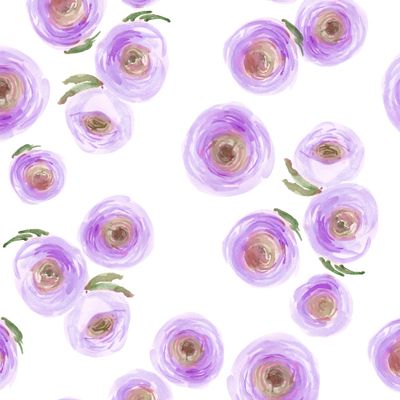 Розовые цветы акварелью