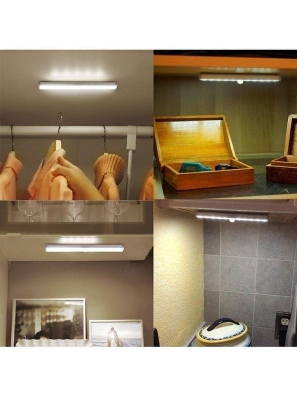 Магнитный беспроводной светодиодный светильник фонарь на батарейках для дома и дачи