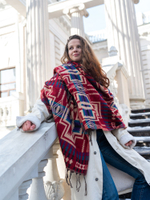 Палантин теплый с орнаментом Навахо