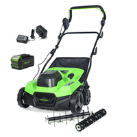 Аэратор-скарификатор аккумуляторный Greenworks GD40SC38IIK4 Арт. 2517607UB, 40V, 38 см,бесщеточный, c 1хАКБ 4Ач и ЗУ