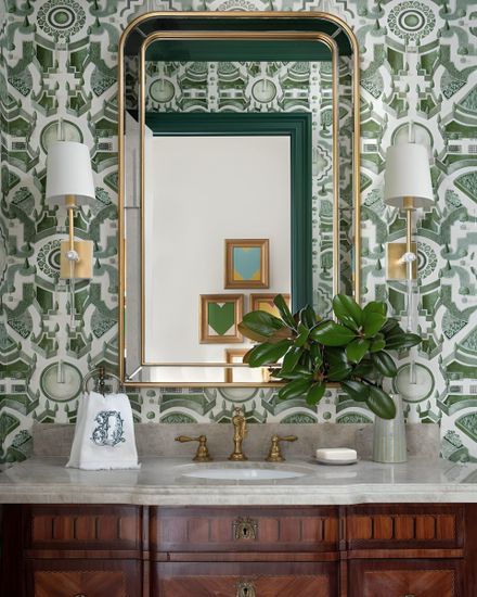 Зеркало "Гийом" gold