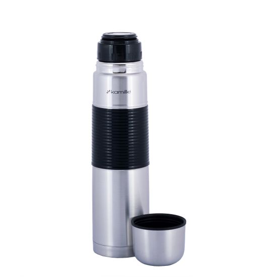 Термос 1000 мл. из нержавеющей стали Kamille KM 2203 с резиновой вставкой