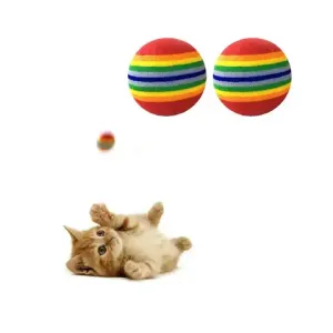 Игрушка для кошек Triol "Мячик полосатый", красный, d35мм