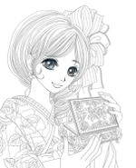 Nelco Neco Modern Girls and Cats. Coloring Book