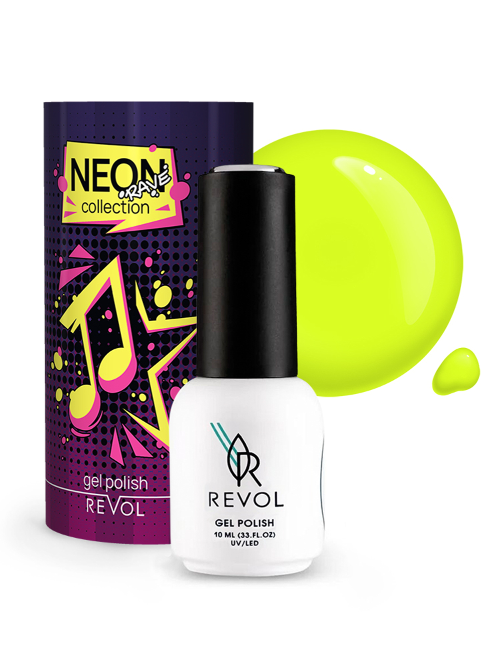 REVOL Гель-лак "Neon rave" № 02 Music, 10мл