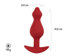 Бордовая анальная пробка Libra L - 14,2 см.
