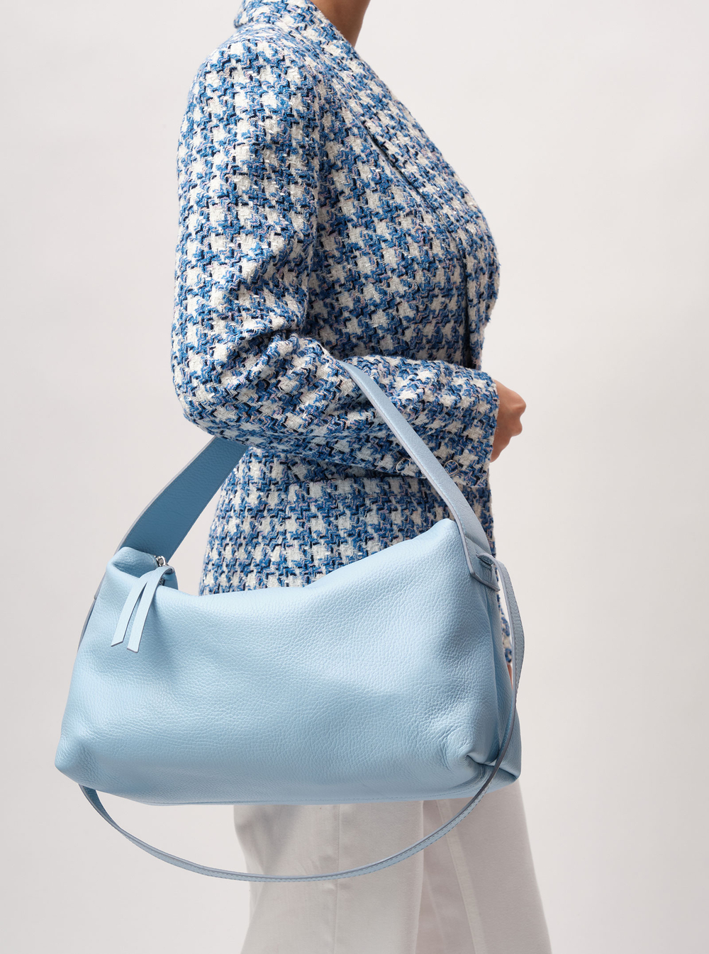 Кожаная сумка Azaro 30712 голубой