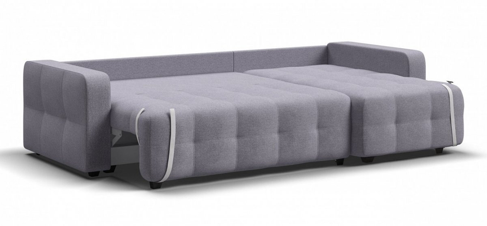 Угловой диван Денди Рогожка Мальмо платина