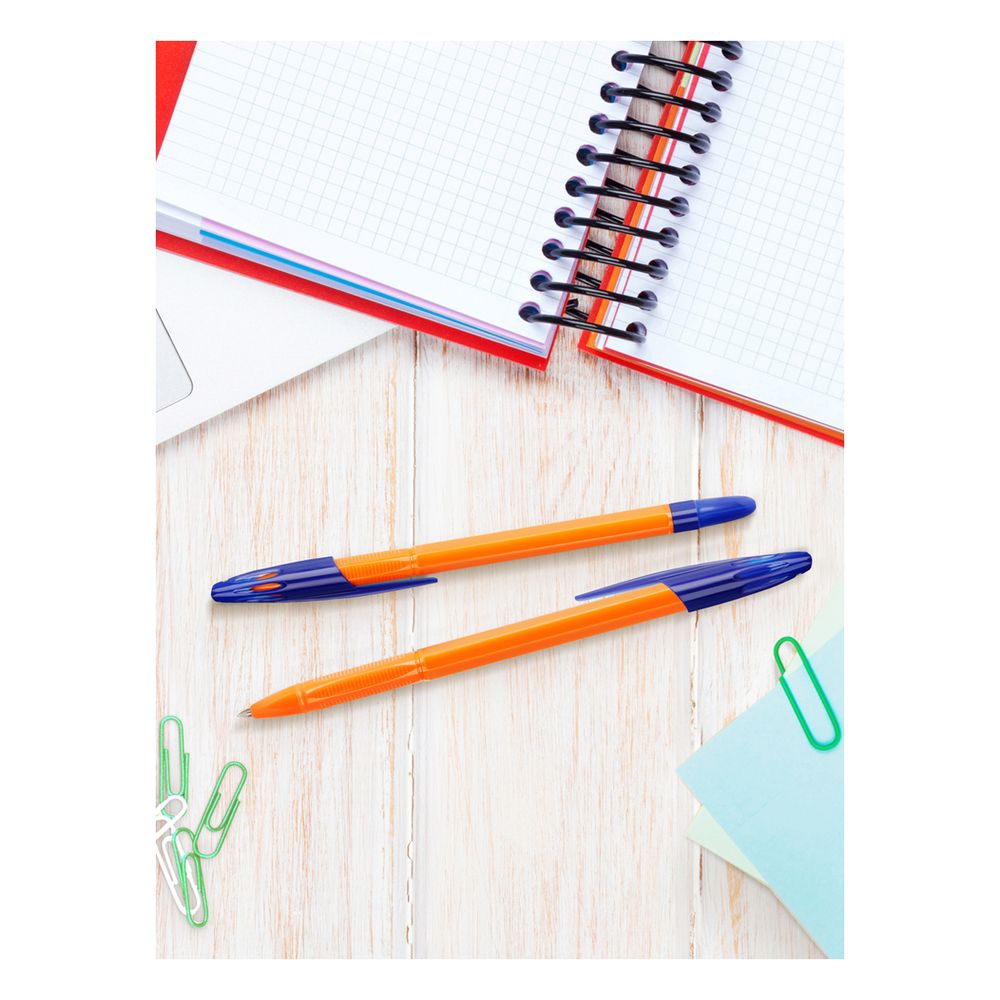 Ручка шариковая СТАММ "555 Orange" синяя, 0,7мм