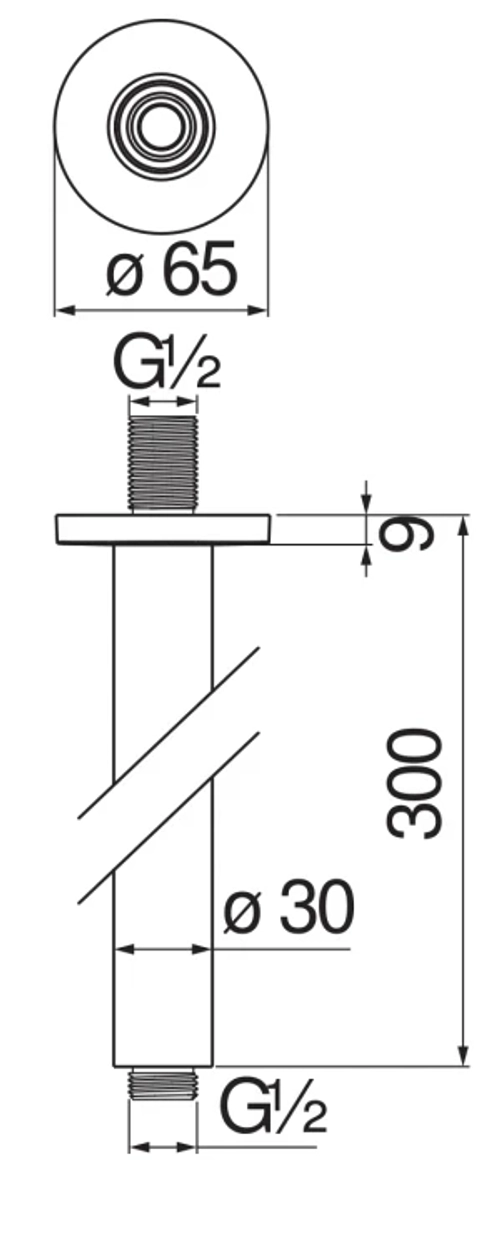 Кронштейн для душа Nobili Rubinetterie Velvet black матовый черный