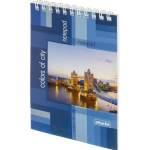 Блокнот Attache Colors of city А6 40 листов синий в клетку на спирали
