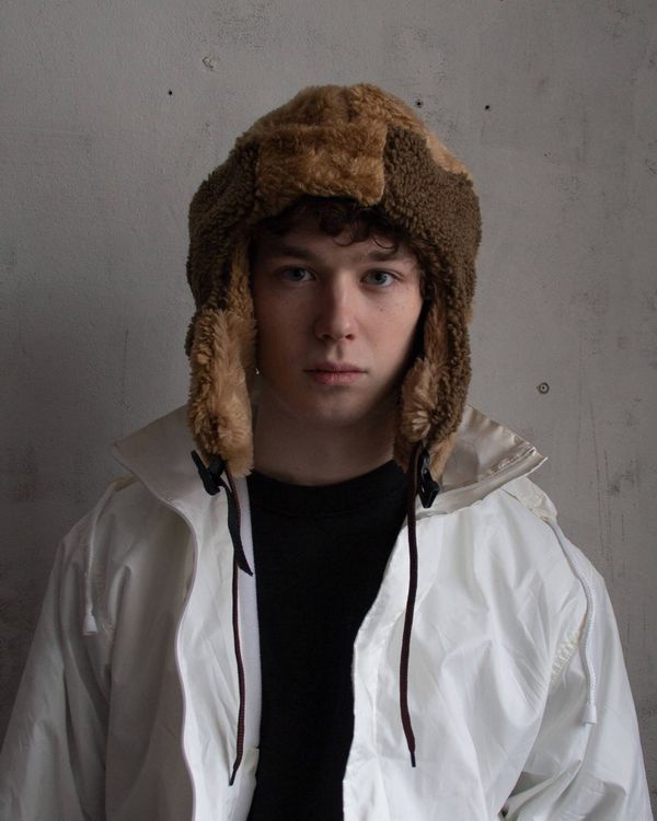 Шапка-ушанка Fuzzz Patchwork Flaps Светло-Коричневая - фото 1