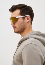 Спортивные очки с диоптриями HILX Gladiator (L) / Shiny White / Gold Mirror Lens