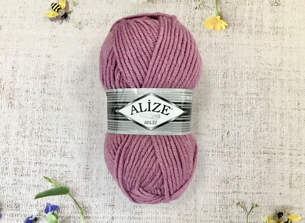 Пряжа ALIZE &quot;Superlana maxi&quot; 28 сухая роза