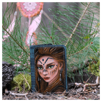 Кожаная обложка на паспорт «Шаманка»