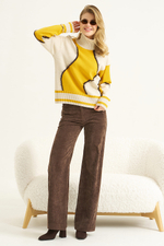 Джемпер с контрастным принтом