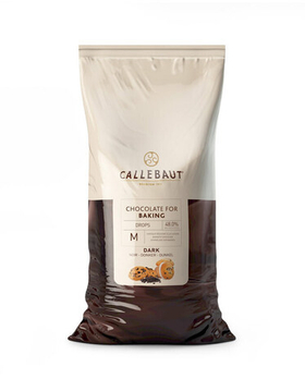 Термостабильные капли из темного шоколада Callebaut размер M - 200 гр.