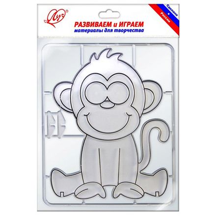 Трафарет раскраска по стеклу Обезьяна Луч