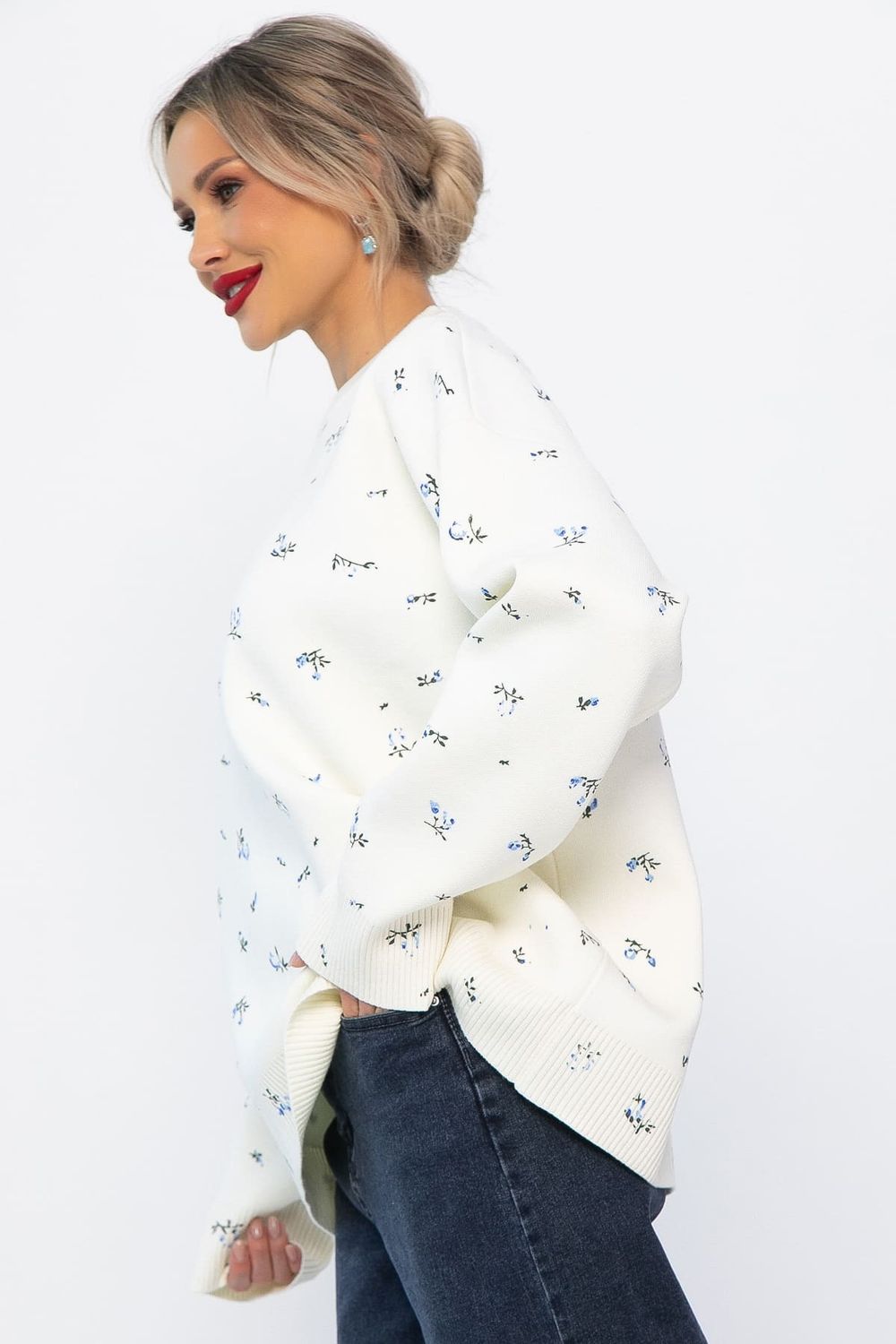 Свитер оверсайз Анита (белый) Б14761-1М LT Collection