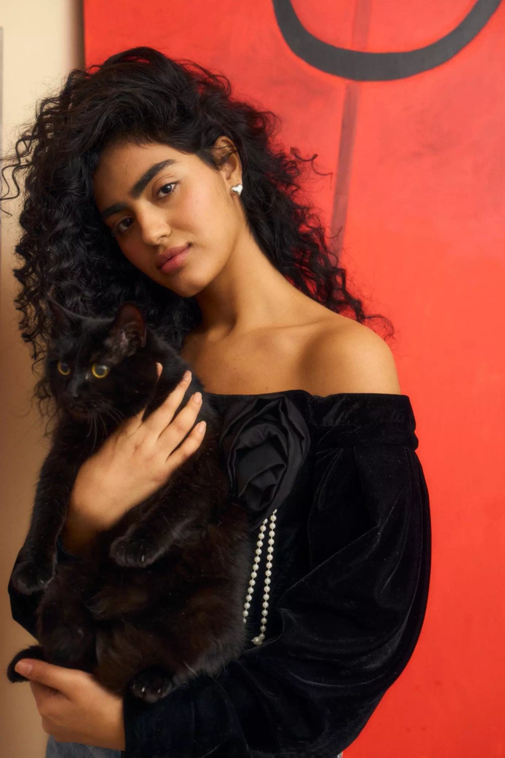 Бархатный корсет с розой