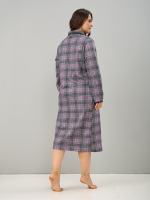 Халат Х-138/клеткаантрацит-брусника