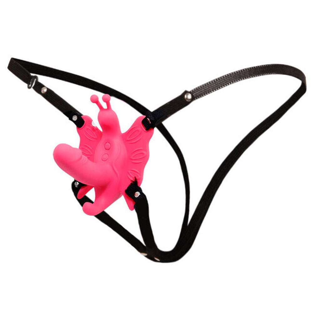 Бабочка с вагинальным стимулятором Ultra Passionate (10 режимов) (Цвет: розовый)