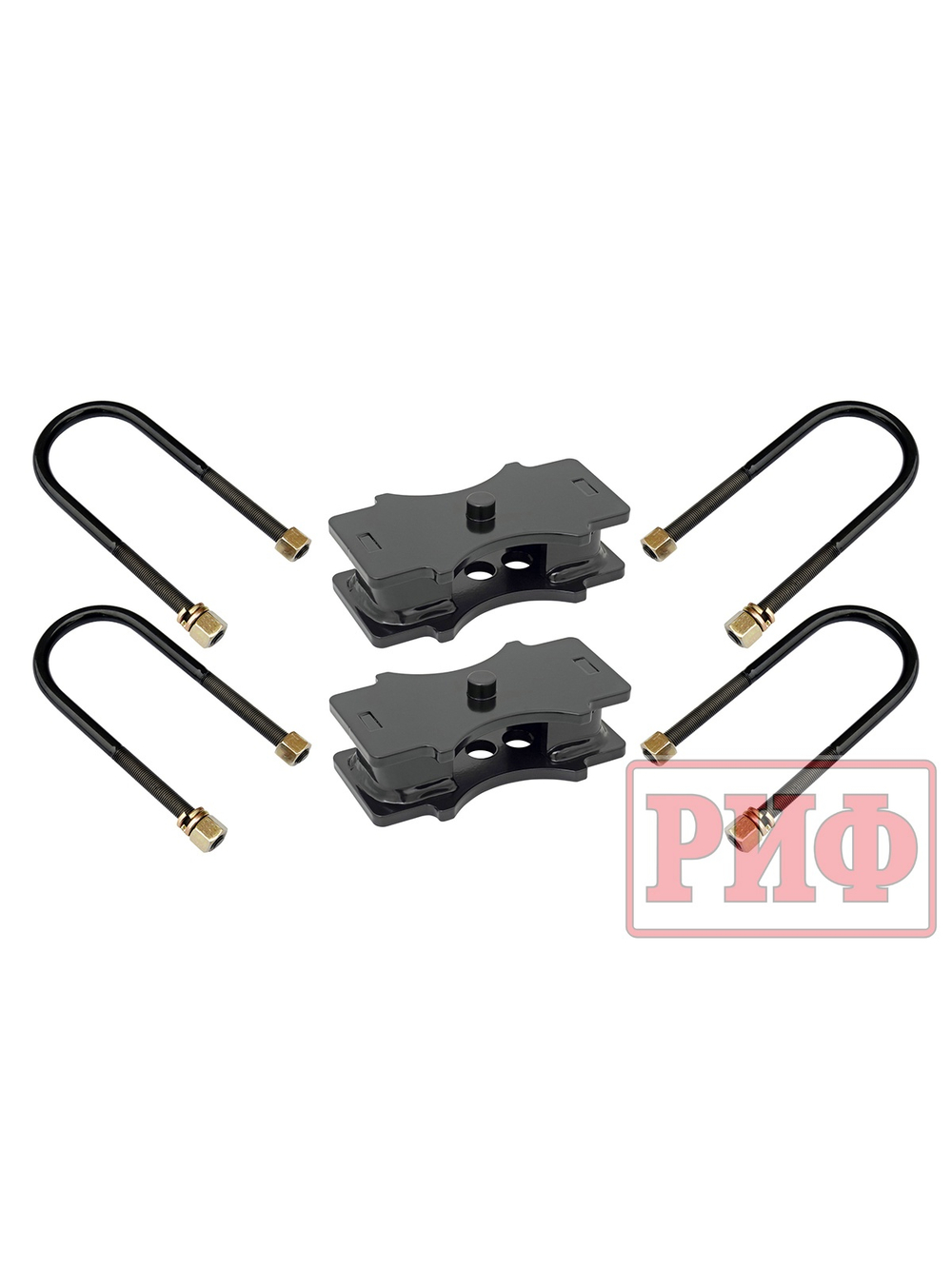 Комплект стремянок и проставок РИФ для лифта рессор на 30 мм VW Amarok