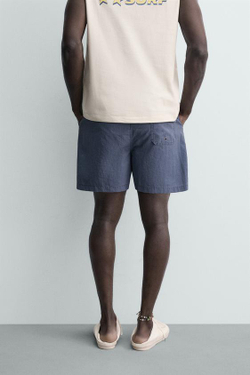 ZARA X PUKAS SURF ДЛИННЫЕ ПЛАВКИ, СИНИЙ