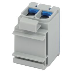 Клемма силовая вводная КСВ ЭРА NO-224-138 двойная (KE66.2) 6-50 мм2 синяя N