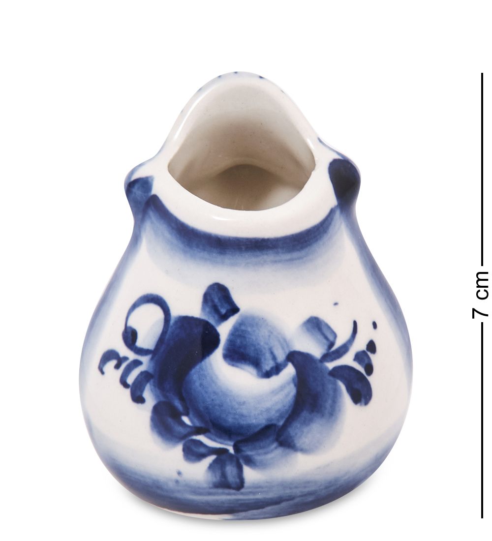 ГЛ- 113 Подставка для зубочисток «Ежик» (Гжельский фарфор)