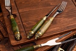 Набор для стейков №4, Карельская береза