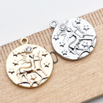 Подвеска Знак Зодиака Стрелец, цвет серебро (родий), фианит, размер 16*14 мм, цена за 1 шт