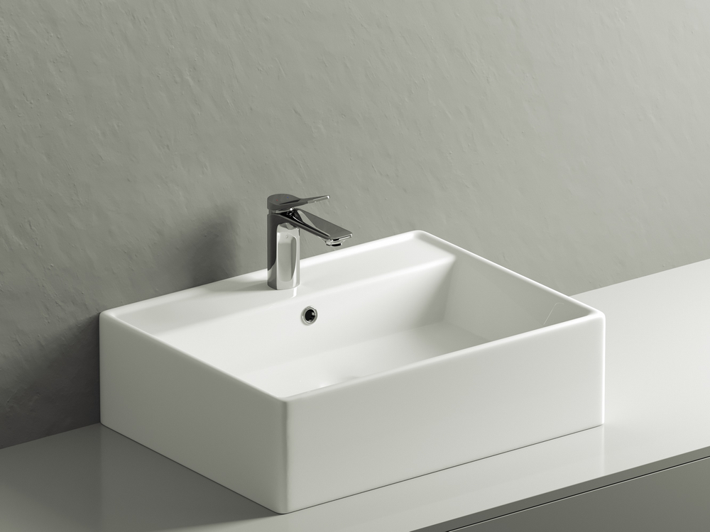Умывальник чаша накладная прямоугольная Element 590x450x160мм
