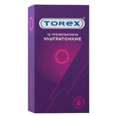 Презервативы TOREX латексные ультратонкие (12 шт/уп)