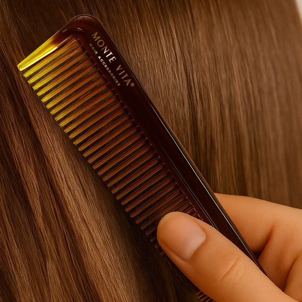 Расческа для волос, гребень 18,5х2,5 см, однорядная узкая MONTE VITA (МОНТЕ ВИТА), 457427