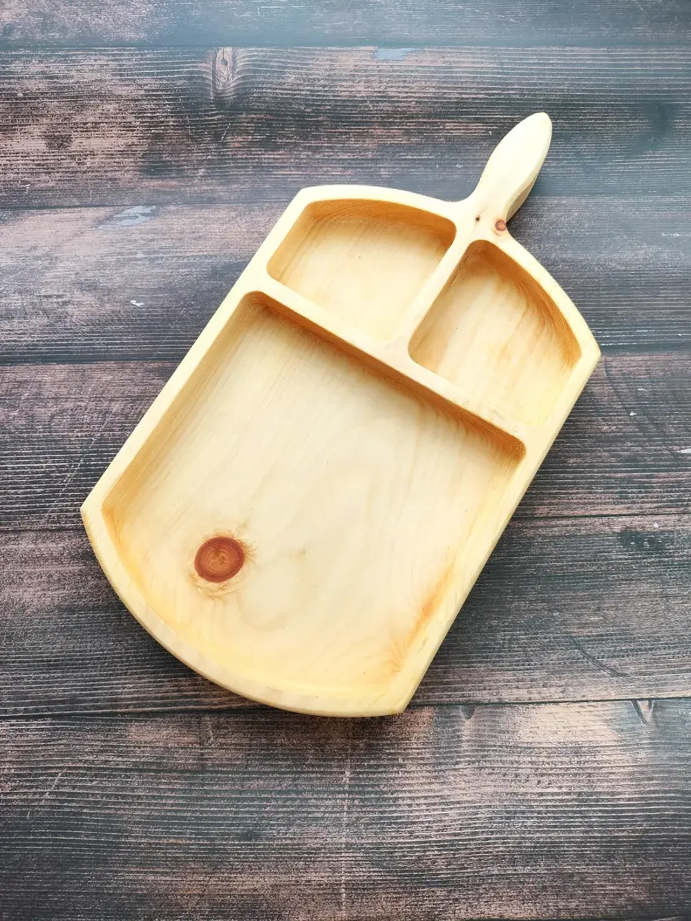 Деревянная менажница из кедра для подачи, сервировки