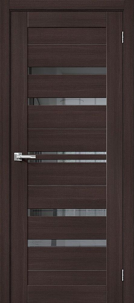 Дверь Браво-30 / Цвет Wenge Melinga / Стекло Mirox Grey / Двери Браво