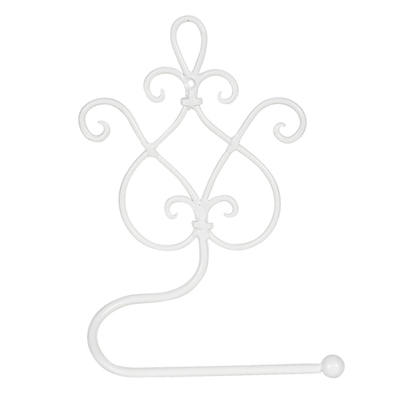 Держатель для туалетной бумаги "Вензель" белый 17x7x22см