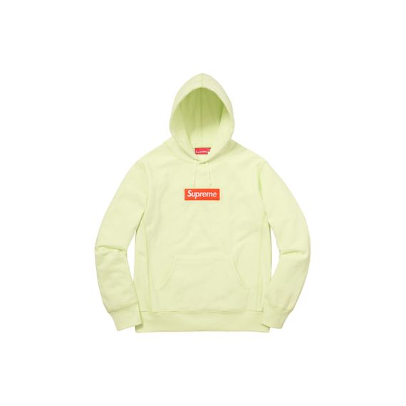 Supreme FW17 Box Logo Hooded Sweatshirt Pale Lime Bogo