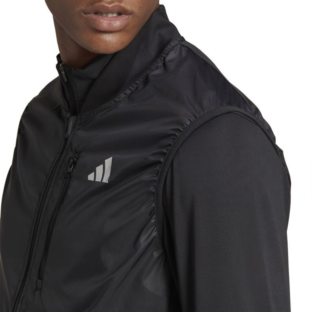 Мужская теннисная жилетка Adidas Running Jacket - черный