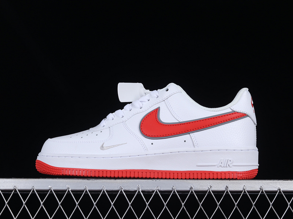 Купить Nike Air Force 1 White Habanero Red Mini Swoosh (GS) в Москве