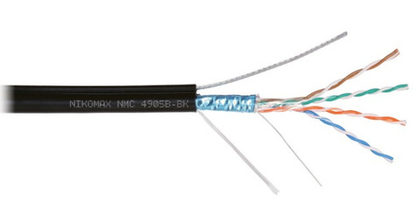 Кабель витая пара F/UTP 5e кат. 4 пары NikoMax NMC 4905B-BK