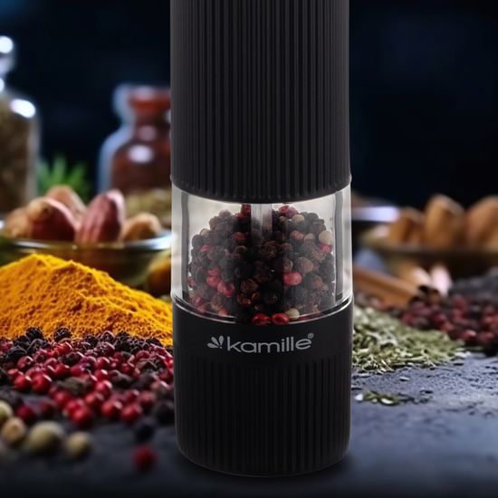Мельница для специй Kamille KM 7060 электрическая с подсветкой