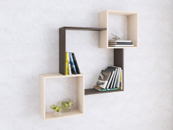 Полка навесная ПН-2, венге/дуб молочный