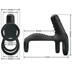 Насадка кольца на пенис с вибрацией Pretty Love черный 11 см