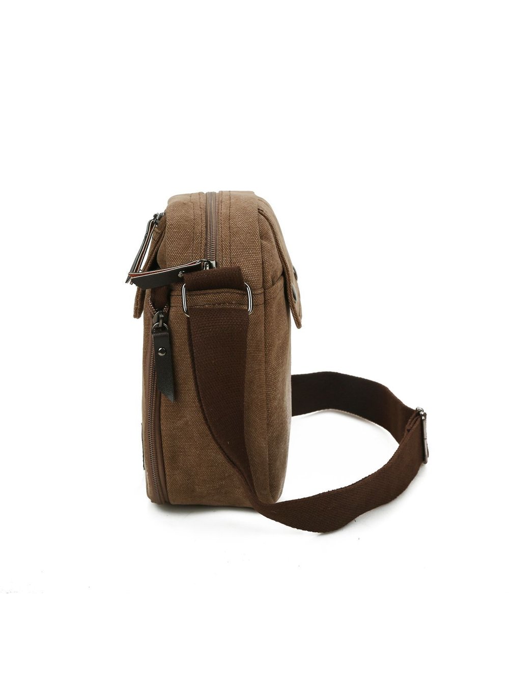 Сумка мужская через плечо, коричневая, размеры 22х19х8см (35350770299)