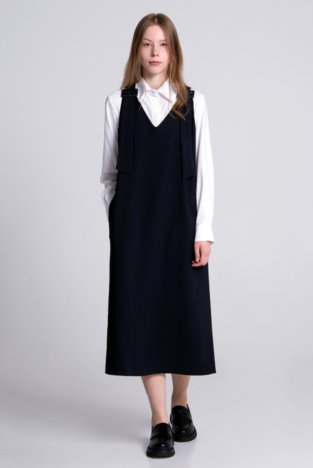 Сарафан женский 4374ЛП, Тёмно тёмно син #70ТТСи084374ЛП